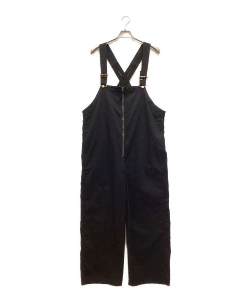 LEE（リー）LEE (リー) ユーティリティオーバーオールズ　サロペット　フロントジップ ブラック サイズ:Mの古着・服飾アイテム