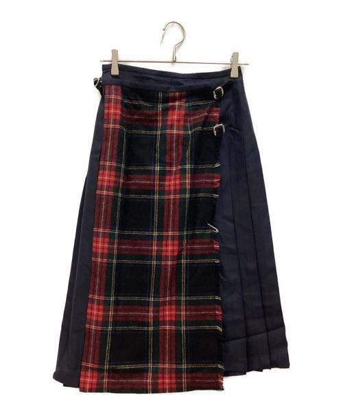 O'NEIL OF DUBLIN（オニールオブダブリン）O'NEIL OF DUBLIN (オニールオブダブリン) ラップスカート ネイビー サイズ:38の古着・服飾アイテム