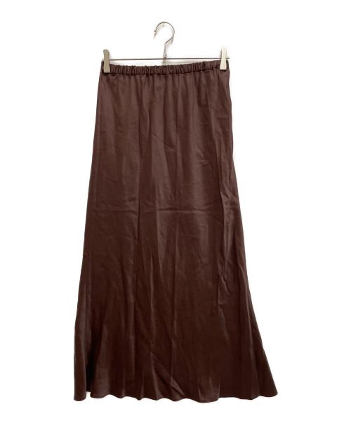 FRAMeWORK（フレームワーク）FRAMeWORK (フレームワーク) バイアスサテンロングスカート ブラウン サイズ:SIZE40の古着・服飾アイテム