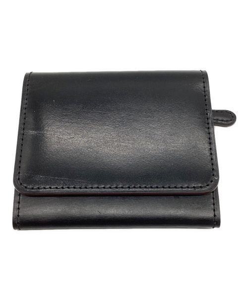 GANZO（ガンゾ）GANZO (ガンゾ) コンパクト二つ折り財布 ブラックの古着・服飾アイテム