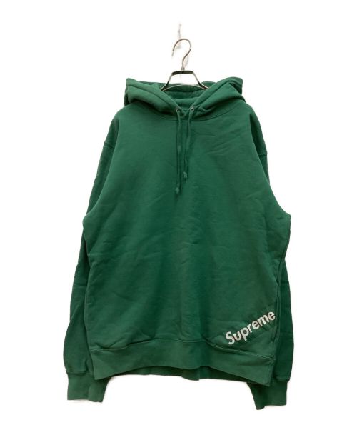 SUPREME（シュプリーム）SUPREME (シュプリーム) Corner Label Hooded Sweatshirt　パーカー グリーン サイズ:Lの古着・服飾アイテム