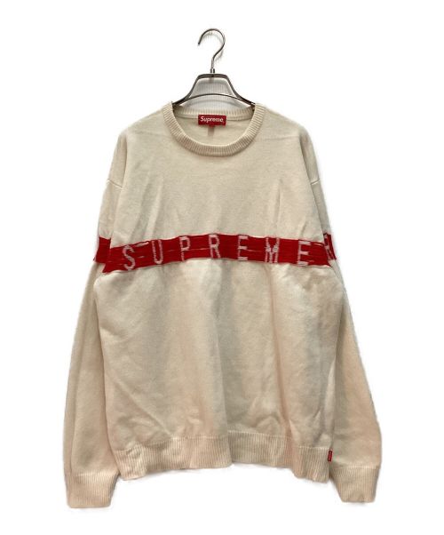 SUPREME（シュプリーム）SUPREME (シュプリーム) Inside Out Logo Sweater　ニット ベージュ サイズ:XLの古着・服飾アイテム