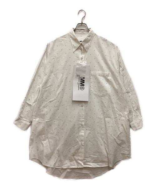 MM6 Maison Margiela（エムエムシックス メゾンマルジェラ）MM6 Maison Margiela (エムエムシックス メゾンマルジェラ) 6 Shirt Dress 6ロゴ シャツワンピース ホワイト サイズ:Mの古着・服飾アイテム