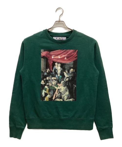 OFFWHITE（オフホワイト）OFFWHITE (オフホワイト) 20AW Caravaggio Painting Sweatshirt グリーン サイズ:Mの古着・服飾アイテム
