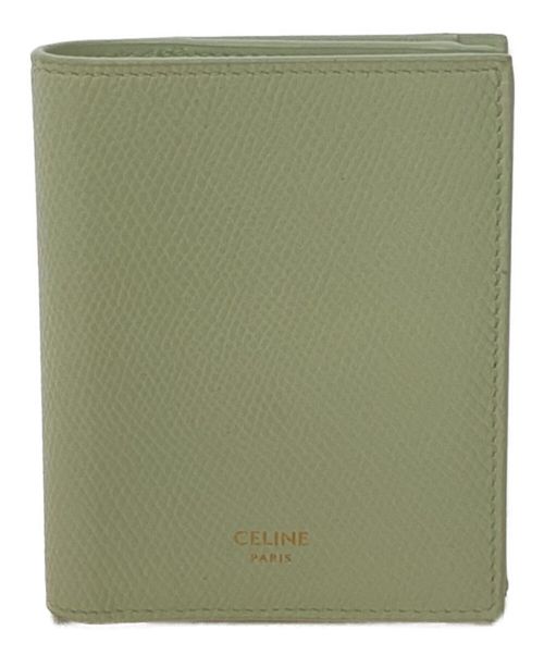 CELINE（セリーヌ）CELINE (セリーヌ) 2つ折り財布　ミニ財布　レザー ミントの古着・服飾アイテム