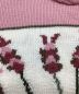 中古・古着 Bonzaipaint (バンザイペイント) 古着花柄ニット　モックネック　フラワー刺繍 ピンク サイズ:ー：8000円