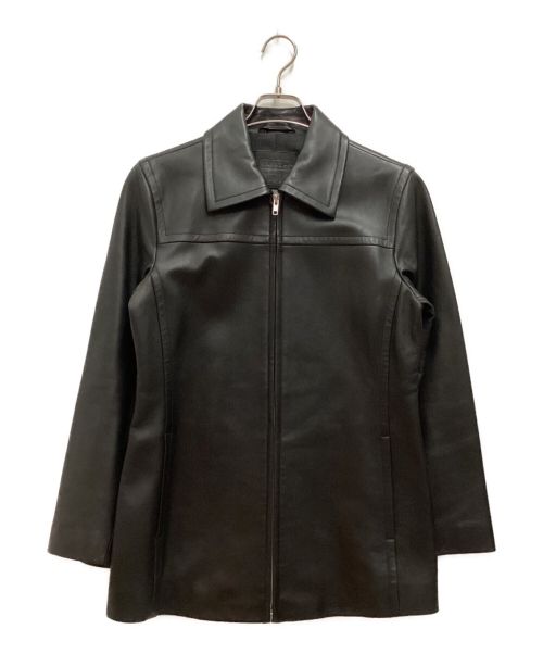 COACH（コーチ）COACH (コーチ) ヴィンテージレザージャケット　フルジップ ブラック サイズ:Sの古着・服飾アイテム