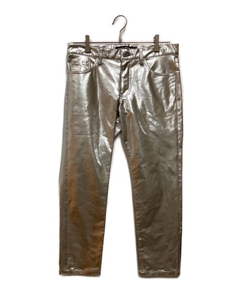JUNYA WATANABE COMME des GARCONS（(ジュンヤワタナベ コムデギャルソン）JUNYA WATANABE COMME des GARCONS ((ジュンヤワタナベ コムデギャルソン) Metallic Cropped-Leg Trousers シルバー サイズ:Sの古着・服飾アイテム