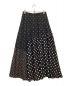 BEARDSLEY (ビアズリー) ドットパッチワークロングスカート　マルチドット　フレア ブラック サイズ:F：14000円