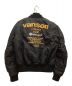 VANSON (バンソン) プロテクターMA-1ジャケット　袖ロゴ　バックロゴ　刺繍 ブラック サイズ:L：14000円