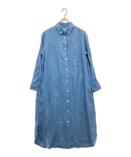 Plage（プラージュ）Plage (プラージュ) Linen シャツワンピース　リネン　ロング ブルー サイズ:34の古着・服飾アイテム