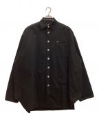 RAF SIMONSラフシモンズ）の古着「21AW Big fit denim shirt / ビッグフィットデニムシャツ　ジャケット　オーバーサイズ」｜ブラック