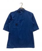 US Medical Corpsユーエスメディカルコー）の古着「ヴィンテージメディカルスモックシャツ　デニム　刺繍」｜インディゴ