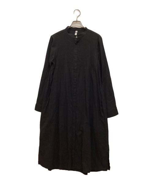 E.（イードット）E. (イードット) バンドカラーシャツワンピース ブラック サイズ:Mの古着・服飾アイテム