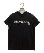 MONCLERモンクレール）の古着「ロゴ刺繍Tシャツ　クルーネック　MAGLIA MANICHE CORTE」｜ブラック