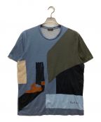 Berlutiベルルッティ）の古着「配色デザインプリントTシャツ　クルーネック　コットン」｜ブルー