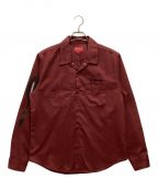 SUPREMEシュプリーム）の古着「Rose L/S Work Shirt / ローズロングスリーブワークシャツ」｜ボルドー