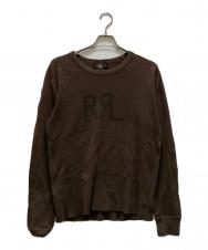 RRL (ダブルアールエル) ロゴサーマルカットソー ブラウン サイズ:M
