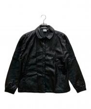 adidas (アディダス) レザートラッカージャケット ブラック サイズ:L