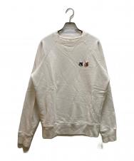 maison kitsune (メゾンキツネ) DOUBLE FOX HEAD PATCH CLASSIC SWEATSHIRT アイボリー サイズ:XS