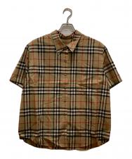 Burberry's (バーバリーズ) ノバチェック半袖ウールシャツ ベージュ サイズ:17BR