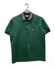 LACOSTE (ラコステ) モノグラムジャカードポロシャツ グリーン サイズ:M