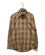 BURBERRY BLACK LABEL (バーバリーブラックレーベル) ノバチェックシャツ ベージュ サイズ:2