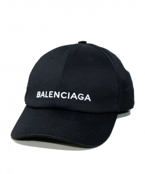 BALENCIAGA（バレンシアガ）BALENCIAGA (バレンシアガ) ロゴベースボールキャップ ブラック サイズ:採寸SS　452245452B4の古着・服飾アイテム