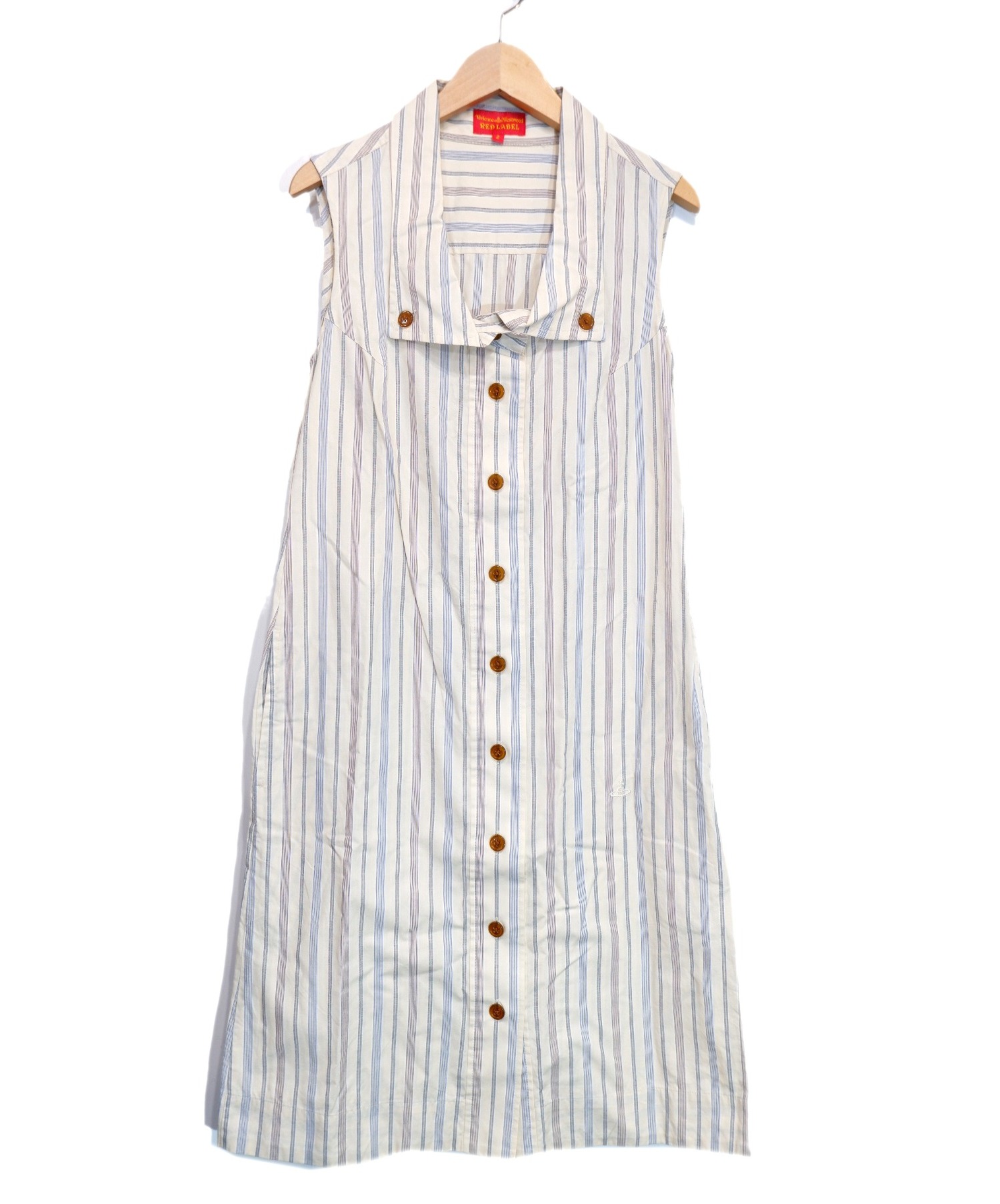中古 古着通販 Vivienne Westwood Red Label ヴィヴィアンウエストウッドレッドレーベル シャツワンピース アイボリー サイズ 2 ブランド 古着通販 トレファク公式 Trefac Fashion