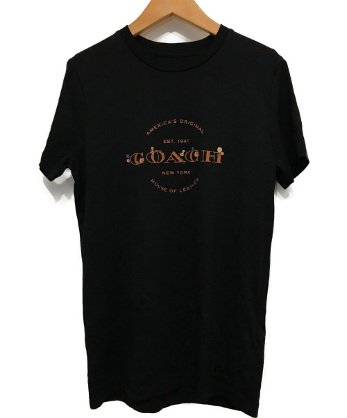 COACH（コーチ）COACH (コーチ) ロゴプリントTシャツ ブラック サイズ:XSの古着・服飾アイテム