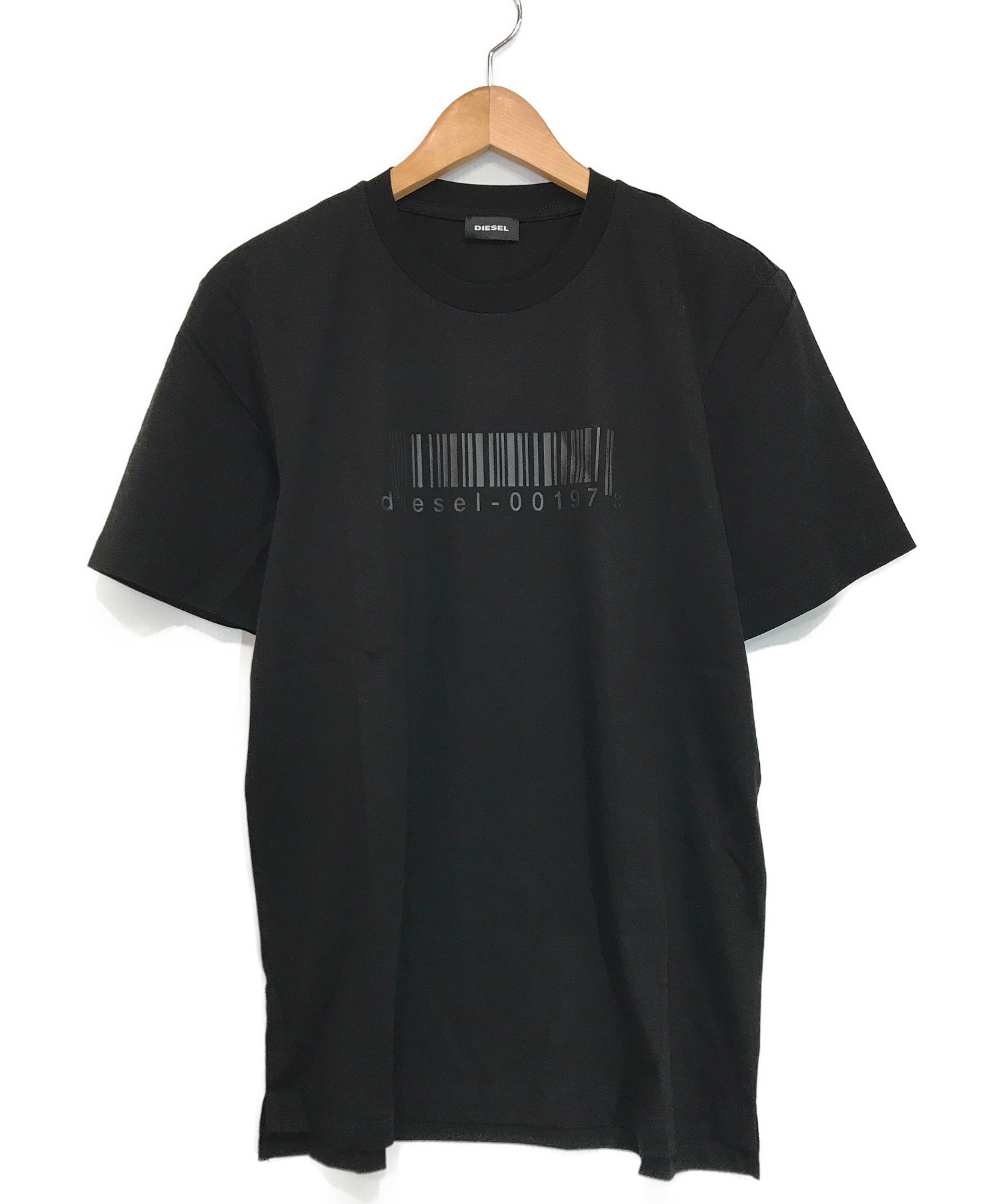DIESEL (ディーゼル) バーコードプリントTシャツ ブラック サイズ:XS