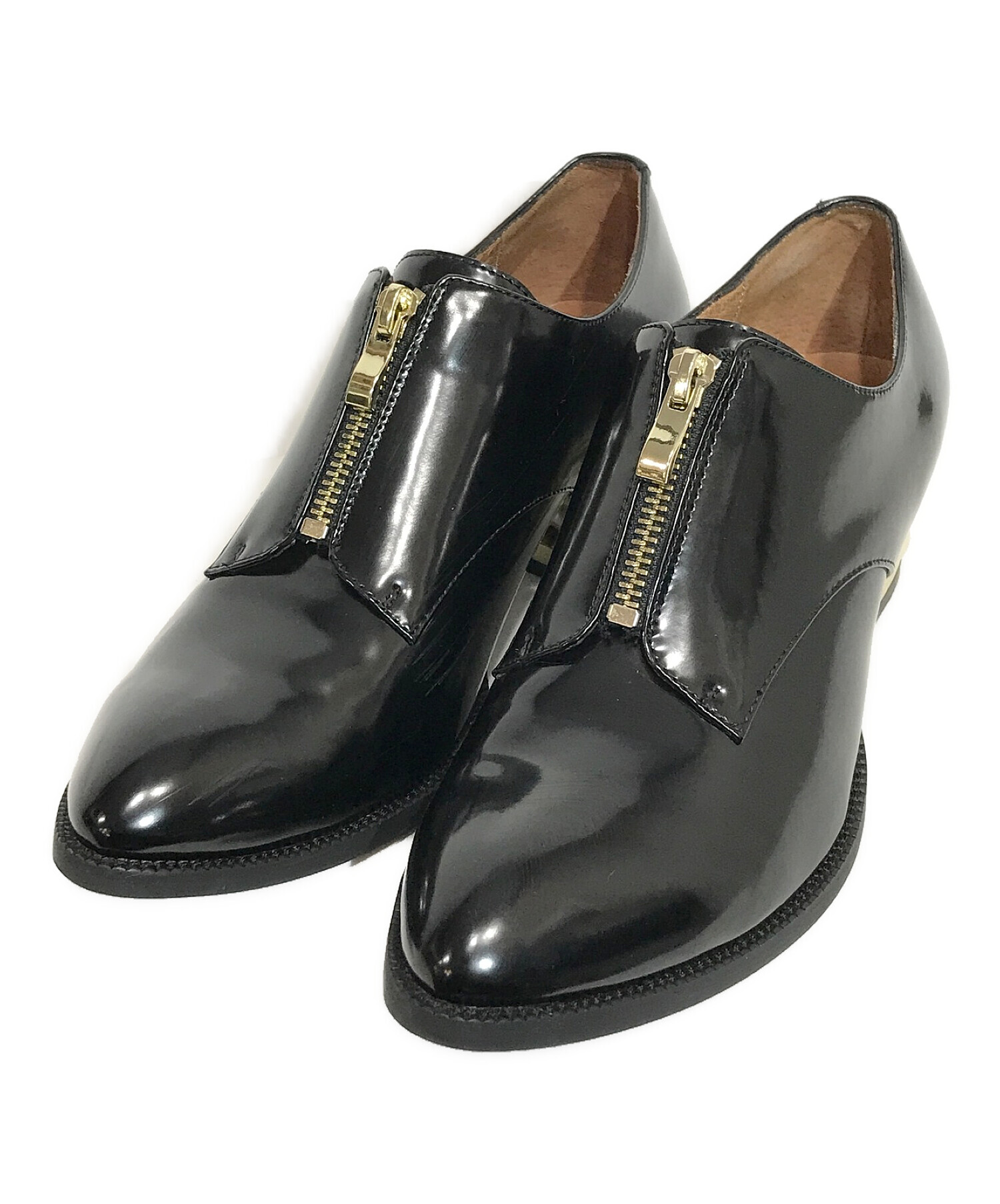 中古 古着通販 Jeffrey Campbell ジェフリーキャンベル センタージッパーパールヒールシューズ ブラック サイズ 38 ブランド 古着 通販 トレファク公式 Trefac Fashion