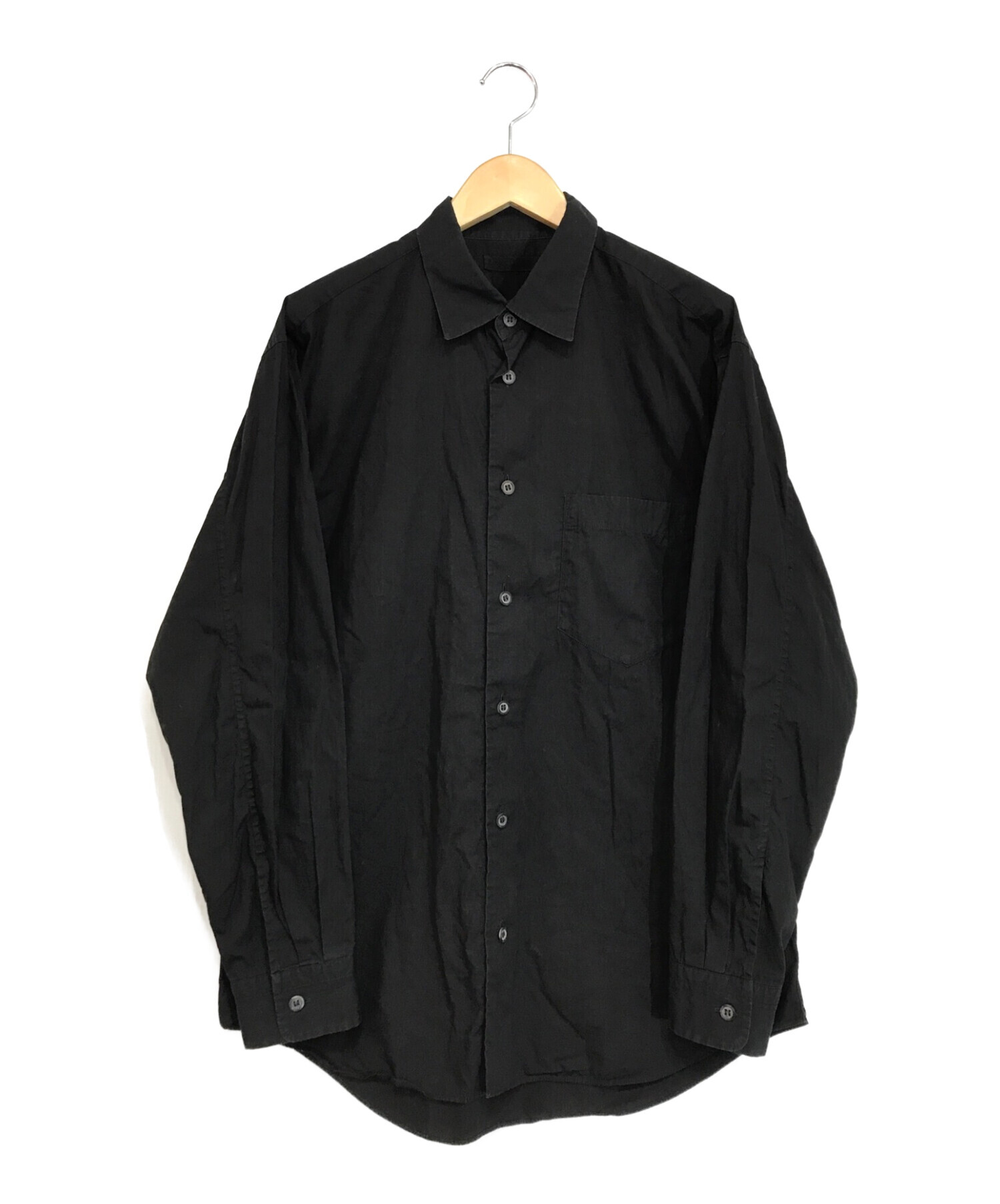 ISSEY MIYAKE (イッセイミヤケ) 長袖シャツ ブラック サイズ:3