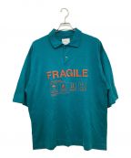 SHAREEFシャリーフ）の古着「FRAGILE BIG POLO SHIRTS」｜ネイビー