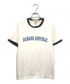 BANANA REPUBLICバナナリパブリック）の古着「90‘SリンガーTシャツ」｜ホワイト