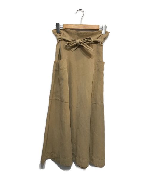 MAX&Co.（マックスアンドコー）MAX&Co. (マックスアンドコー) ベルト付ロングスカート ベージュ サイズ:36の古着・服飾アイテム