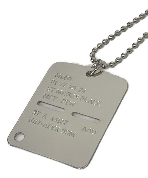 1017 ALYX 9SM（アリクス）1017 ALYX 9SM (アリクス) Military Tag ball-chain necklace シルバー サイズ:Uの古着・服飾アイテム