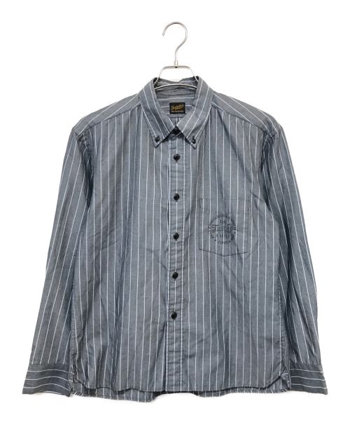TENDERLOIN（テンダーロイン）TENDERLOIN (テンダーロイン) ストライプワークシャツ グレー サイズ:MEDIUMの古着・服飾アイテム