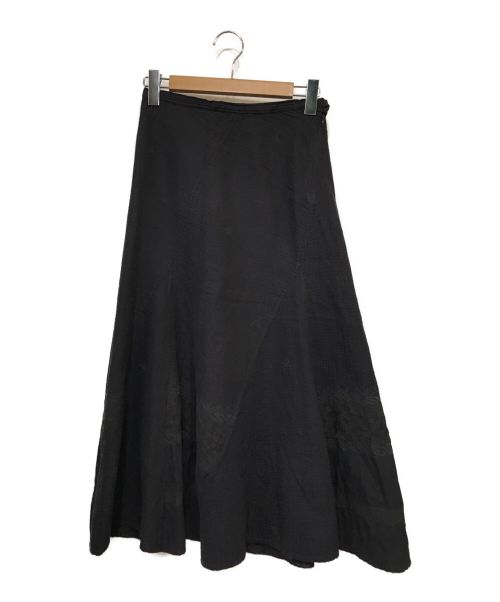 HaaT（ハート イッセイ ミヤケ）HaaT (ハート イッセイ ミヤケ) インド棉マキシスカート ネイビー サイズ:2の古着・服飾アイテム