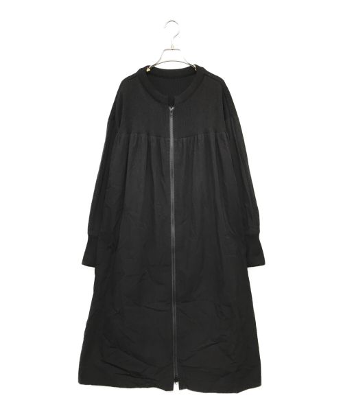 Y's（ワイズ）Y's (ワイズ) オーガニックコットンフロントジップドレス ブラック サイズ:2の古着・服飾アイテム