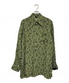 Jean Paul Gaultier FEMMEジャンポールゴルチェフェム）の古着「総柄レーヨンシャツ」｜グリーン