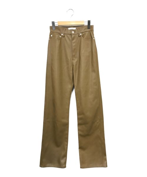 CINOH（チノ）CINOH (チノ) SYNTHTIC LEATHER PANTS キャメル サイズ:38の古着・服飾アイテム