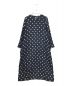 45R（フォーティーファイブアール）の古着「ザックリ二重織水玉プリントのドレス」｜ネイビー