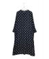 45R (フォーティーファイブアール) ザックリ二重織水玉プリントのドレス ネイビー サイズ:2：27800円