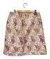 PRADA (プラダ) シルク混ジャガードデザインスカート アイボリー×パープル サイズ:44 未使用品：4800円