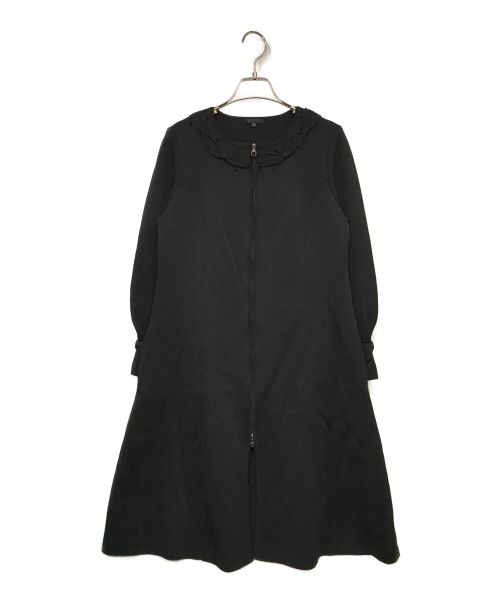 TO BE CHIC（トゥービーシック）TO BE CHIC (トゥービーチック) ビーグルニットコート ブラック サイズ:40の古着・服飾アイテム