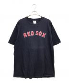 Majesticマジェスティック）の古着「[古着]RED SOX(レッドソックス)プリントTシャツ」｜ネイビー