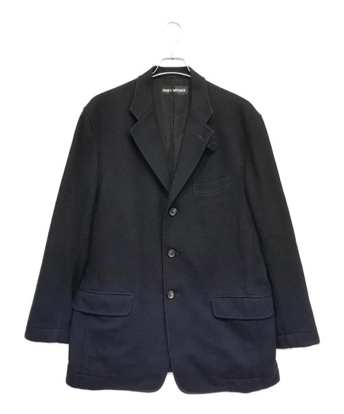 ISSEY MIYAKE（イッセイミヤケ）ISSEY MIYAKE (イッセイミヤケ) グラデーションウールジャケット ブラック×ネイビー サイズ:4の古着・服飾アイテム