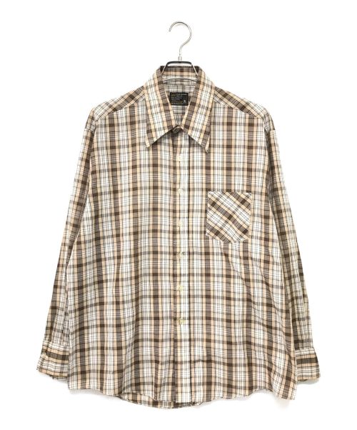 J.C.PENNY（J.C.ペニー）J.C.PENNY (J.C.ペニー) [古着]ヴィンテージチェックシャツ ベージュ サイズ:XLの古着・服飾アイテム