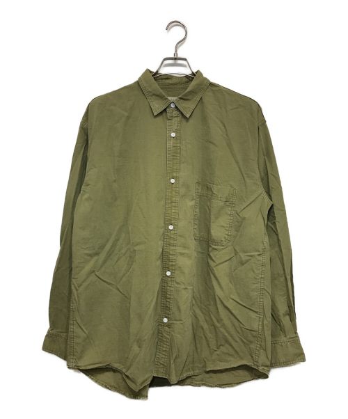 HERILL（ヘリル）HERILL (ヘリル) リップストップ ワークシャツ Ripstop Workshirts オリーブ サイズ:SIZE 3の古着・服飾アイテム